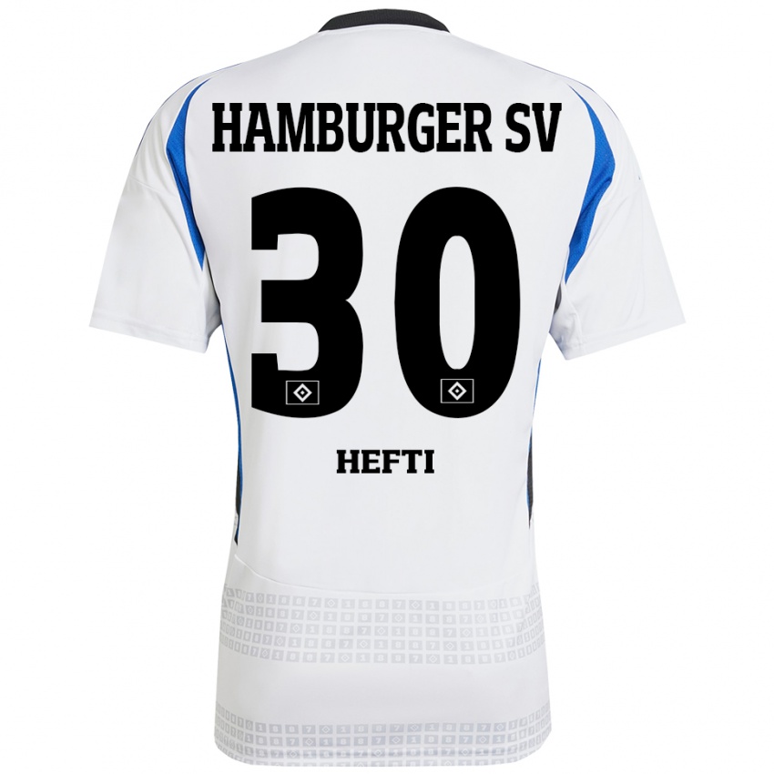 Homem Camisola Silvan Hefti #30 Azul Branco Principal 2024/25 Camisa