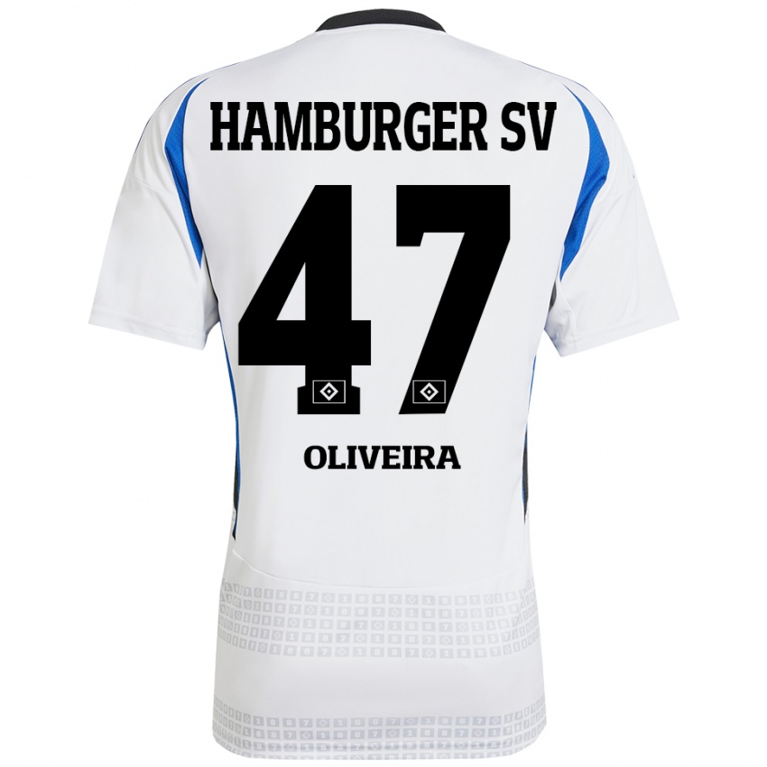 Homem Camisola Nicolas Oliveira #47 Azul Branco Principal 2024/25 Camisa