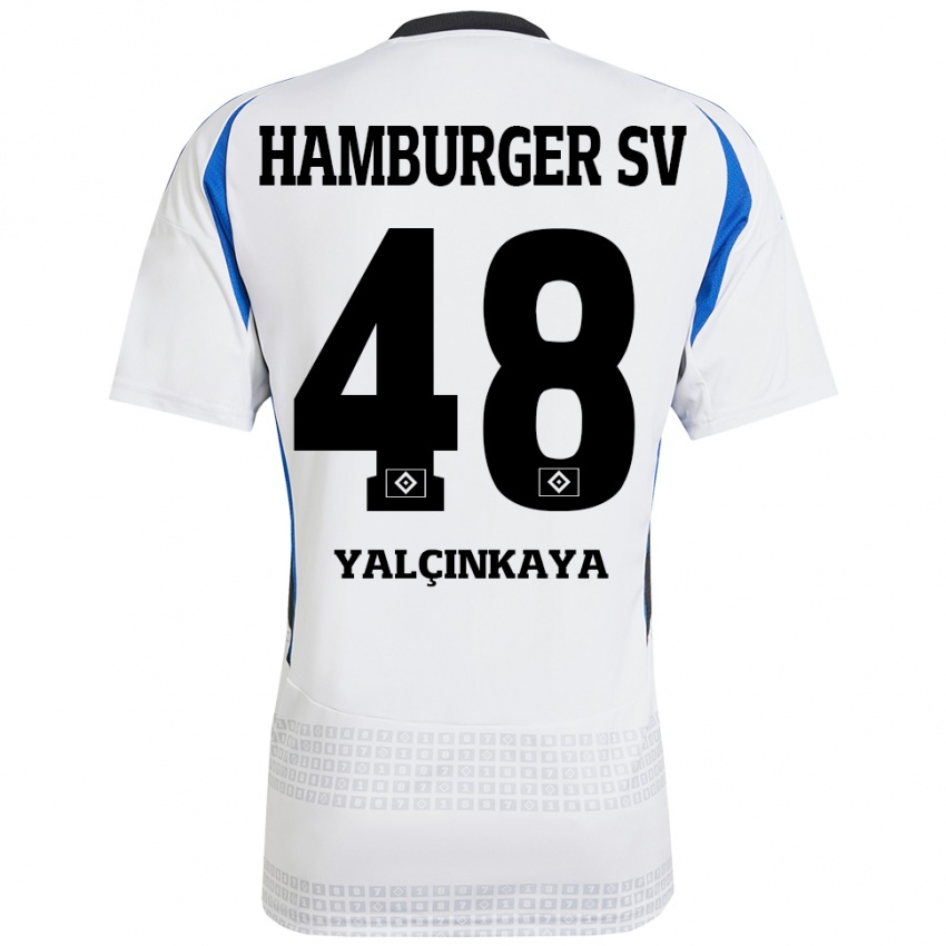 Homem Camisola Bilal Yalcinkaya #48 Azul Branco Principal 2024/25 Camisa