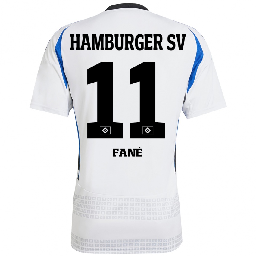 Homem Camisola Sidi Fané #11 Azul Branco Principal 2024/25 Camisa