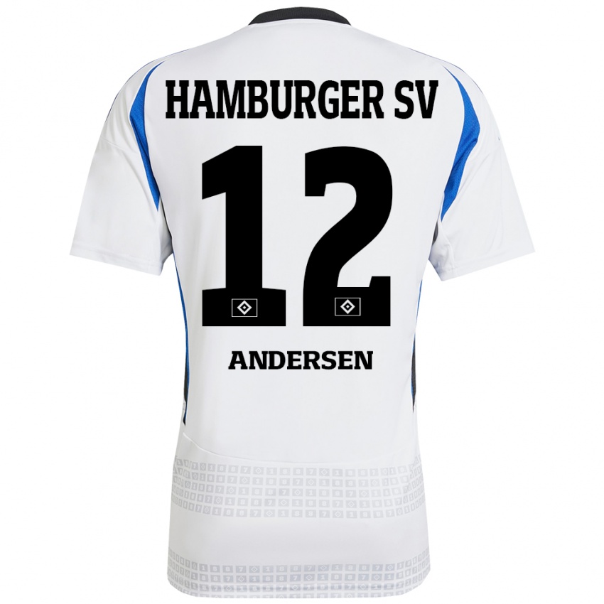 Homem Camisola Patrick Andersen #12 Azul Branco Principal 2024/25 Camisa