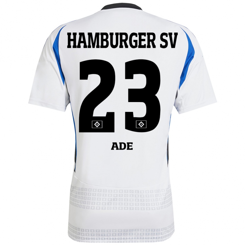 Homem Camisola Jeremy Ade #23 Azul Branco Principal 2024/25 Camisa