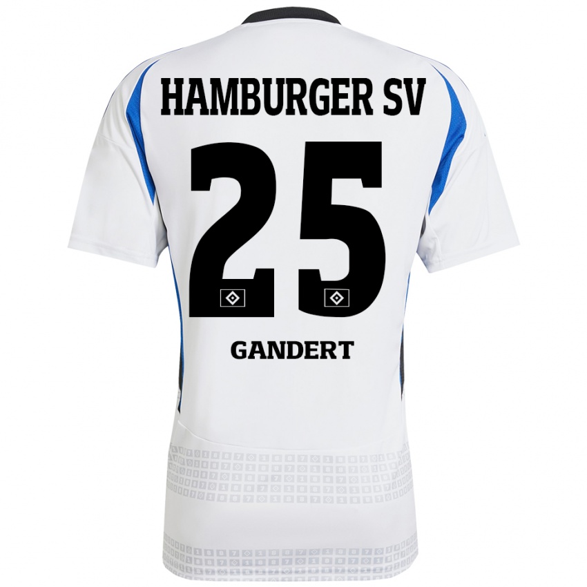 Homem Camisola Jeremy Gandert #25 Azul Branco Principal 2024/25 Camisa