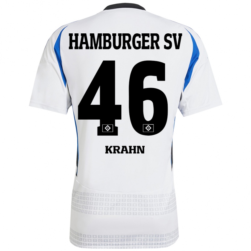 Homem Camisola Elijah Krahn #46 Azul Branco Principal 2024/25 Camisa