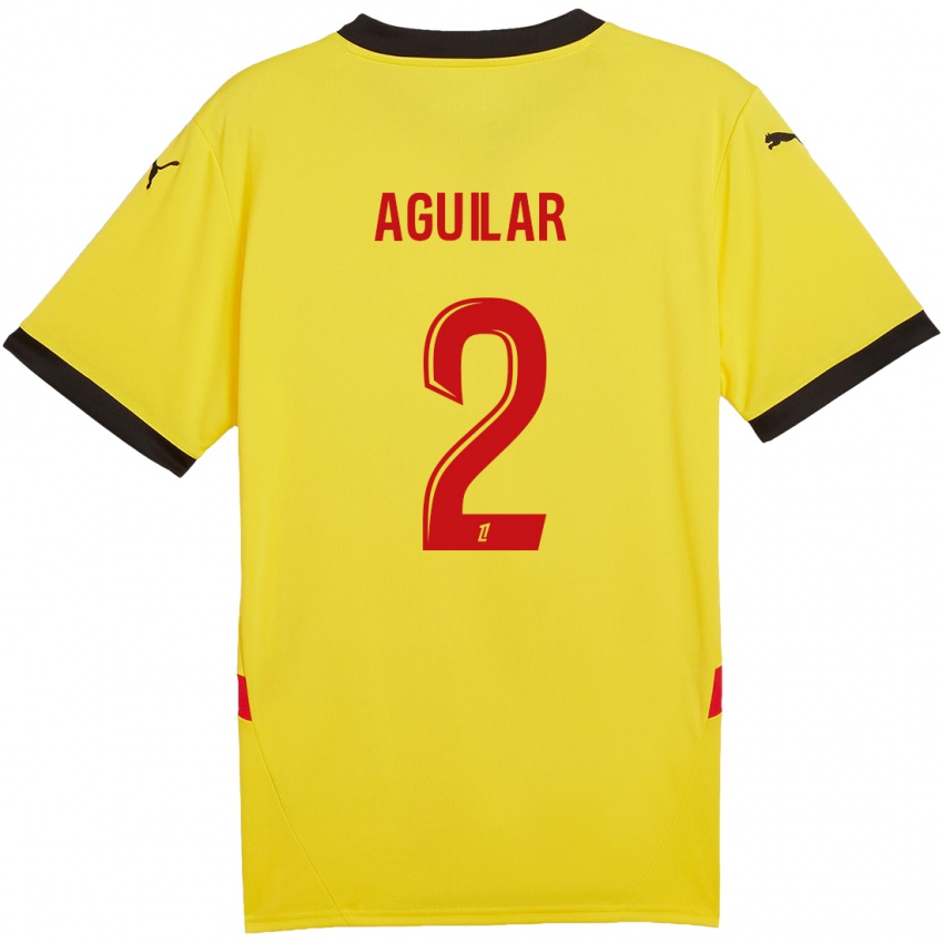 Homem Camisola Ruben Aguilar #2 Vermelho Amarelo Principal 2024/25 Camisa