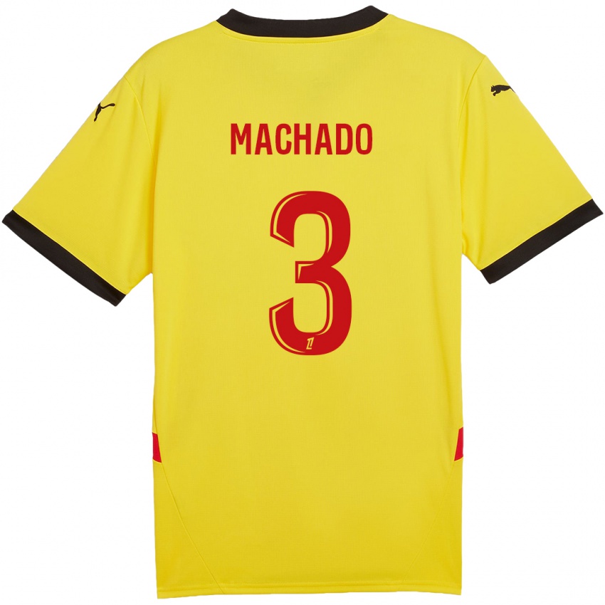 Homem Camisola Deiver Machado #3 Vermelho Amarelo Principal 2024/25 Camisa