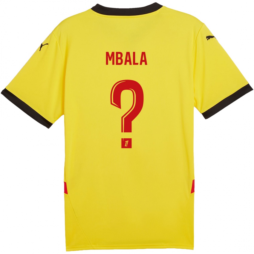 Homem Camisola Keny Mbala #0 Vermelho Amarelo Principal 2024/25 Camisa