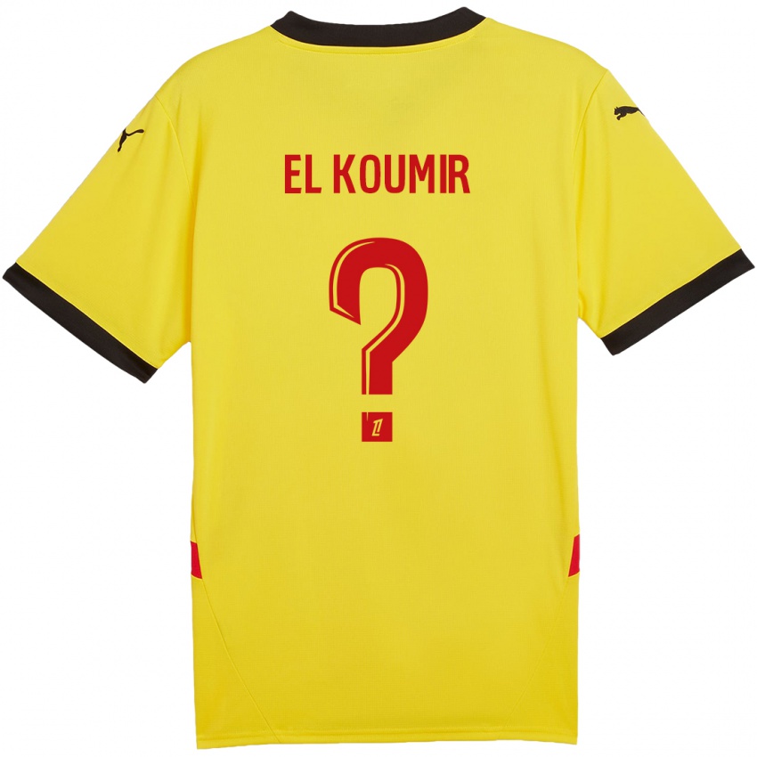 Homem Camisola Kaïna El Koumir #0 Vermelho Amarelo Principal 2024/25 Camisa