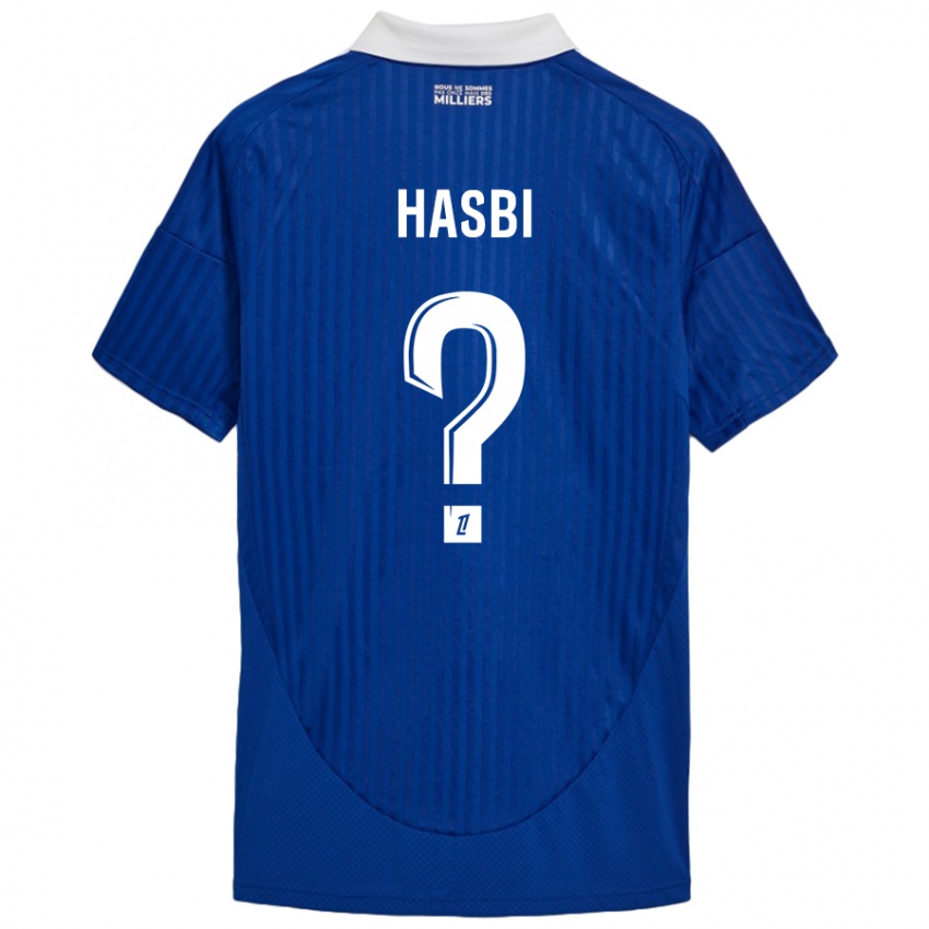 Homem Camisola Walid Hasbi #0 Branco Azul Principal 2024/25 Camisa