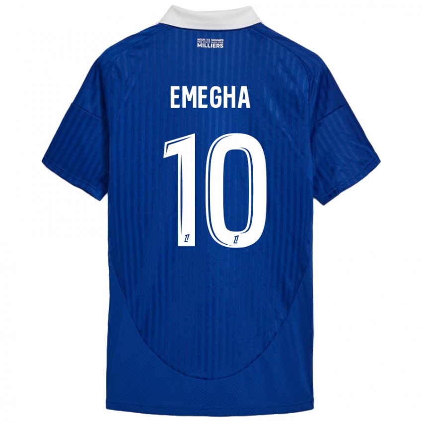 Homem Camisola Emanuel Emegha #10 Branco Azul Principal 2024/25 Camisa