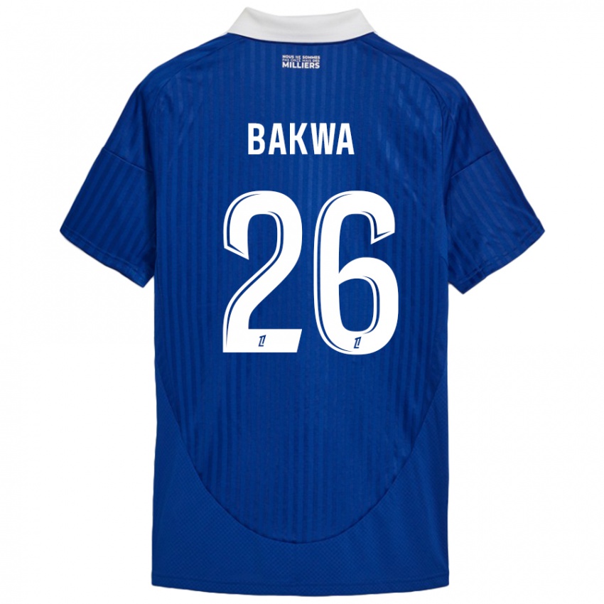 Homem Camisola Dilane Bakwa #26 Branco Azul Principal 2024/25 Camisa