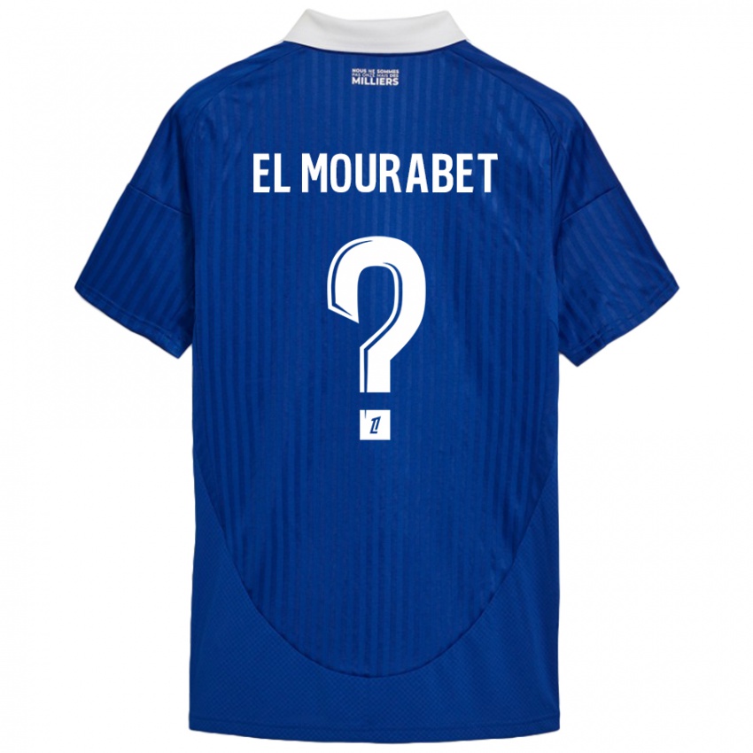 Homem Camisola Samir El Mourabet #0 Branco Azul Principal 2024/25 Camisa