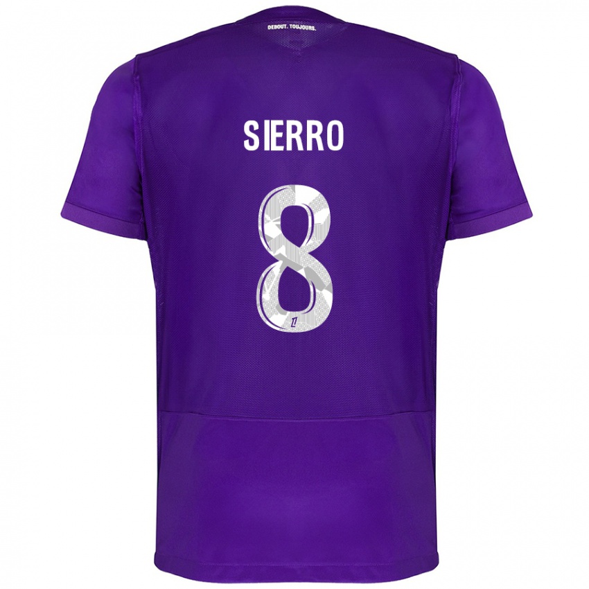 Homem Camisola Vincent Sierro #8 Branco Roxo Principal 2024/25 Camisa