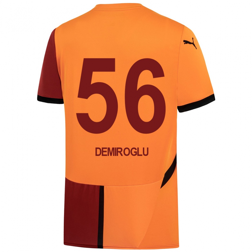 Homem Camisola Baran Demiroğlu #56 Vermelho Amarelo Principal 2024/25 Camisa