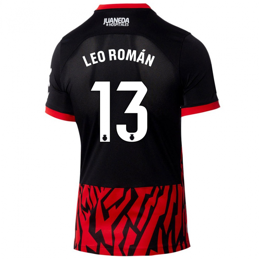 Homem Camisola Leo Román #13 Vermelho Preto Principal 2024/25 Camisa