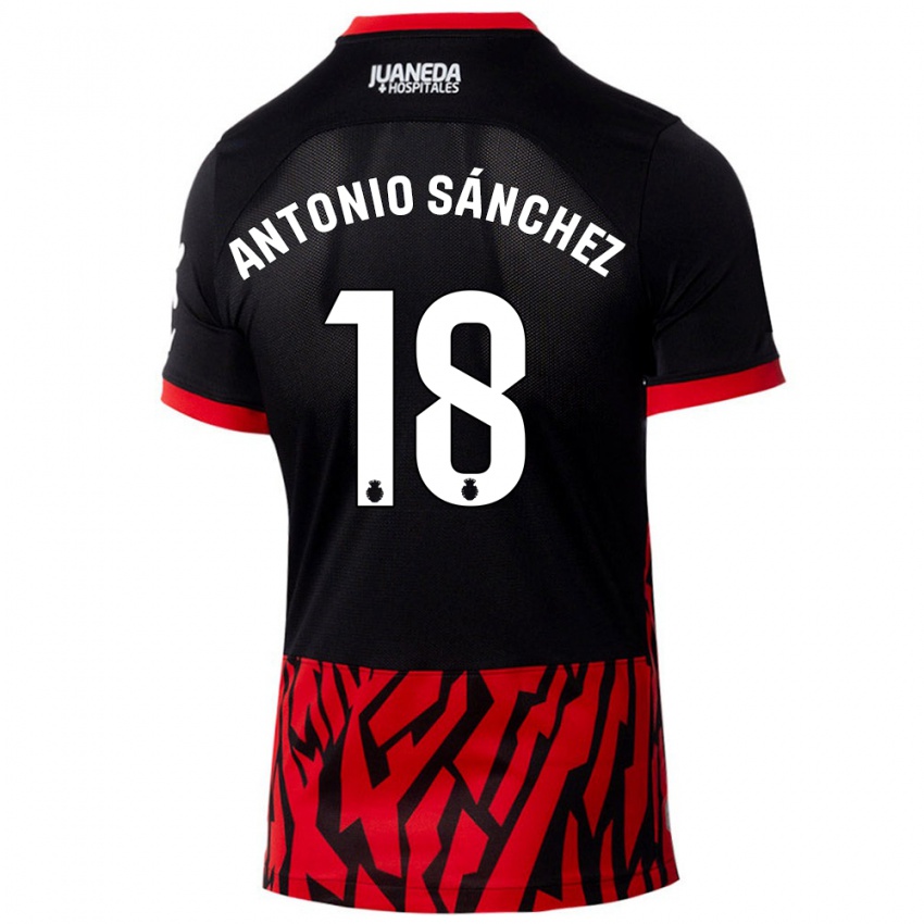 Homem Camisola Antonio Sánchez #18 Vermelho Preto Principal 2024/25 Camisa