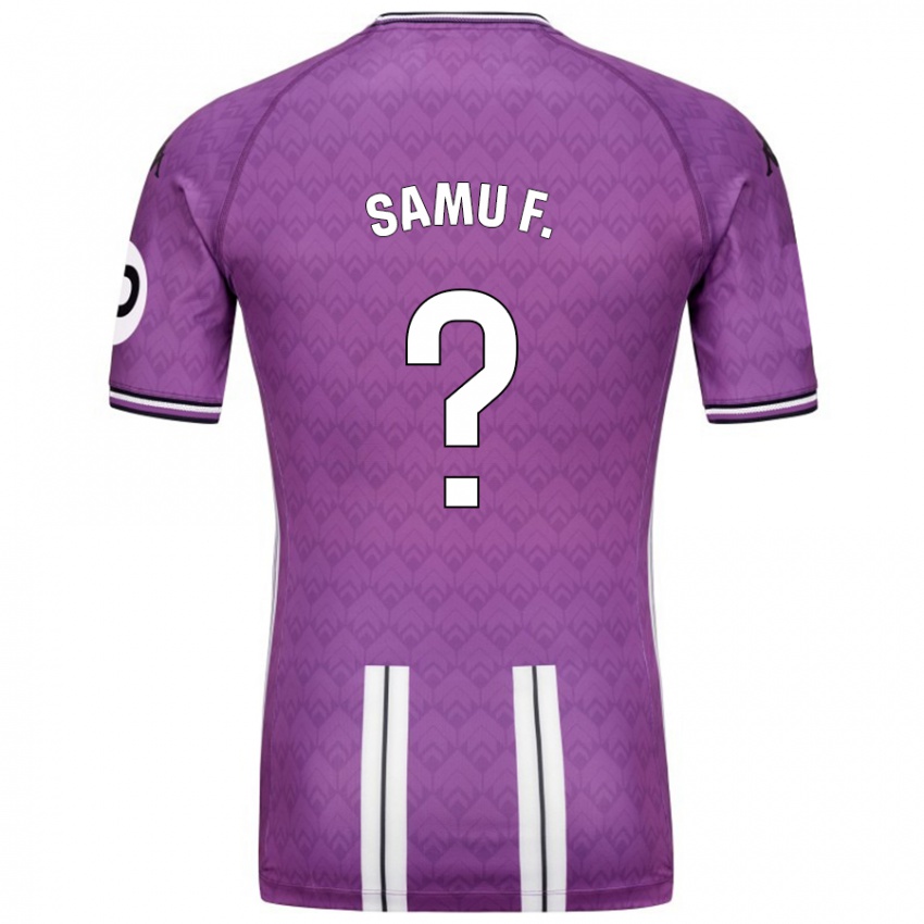 Homem Camisola Samu Fernández #0 Branco Roxo Principal 2024/25 Camisa