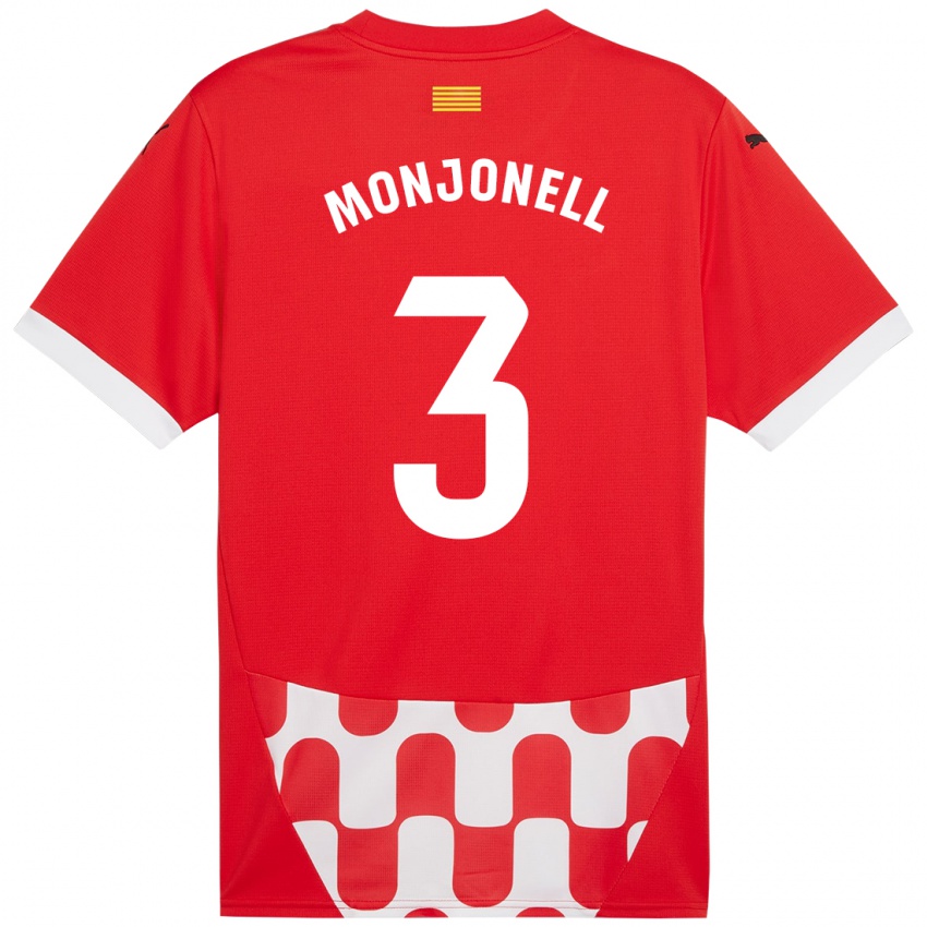 Homem Camisola Eric Monjonell #3 Branco Vermelho Principal 2024/25 Camisa