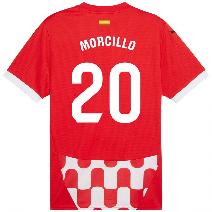 Homem Camisola Luis Morcillo #20 Branco Vermelho Principal 2024/25 Camisa