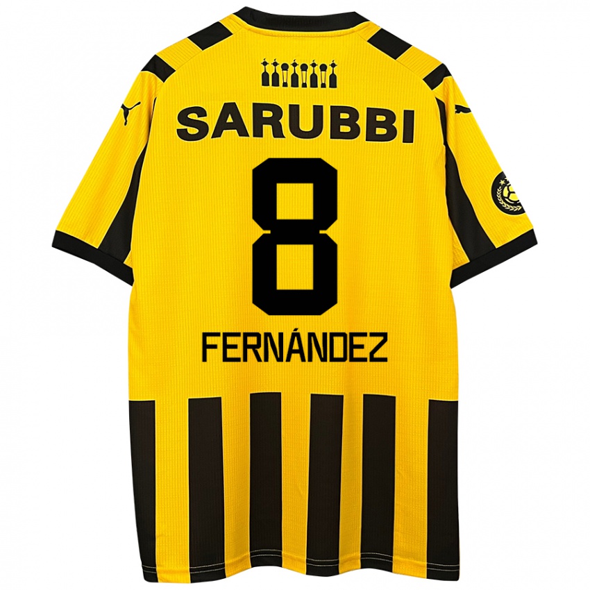 Homem Camisola Leonardo Fernández #8 Preto Amarelo Principal 2024/25 Camisa