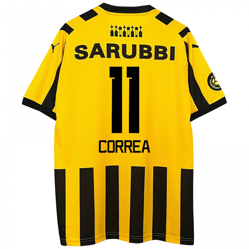 Homem Camisola Franco Correa #11 Preto Amarelo Principal 2024/25 Camisa