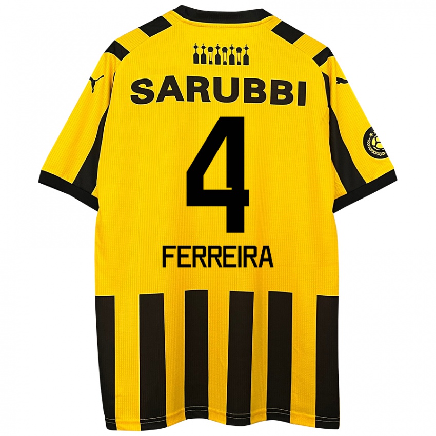 Homem Camisola Joaquín Ferreira #4 Preto Amarelo Principal 2024/25 Camisa