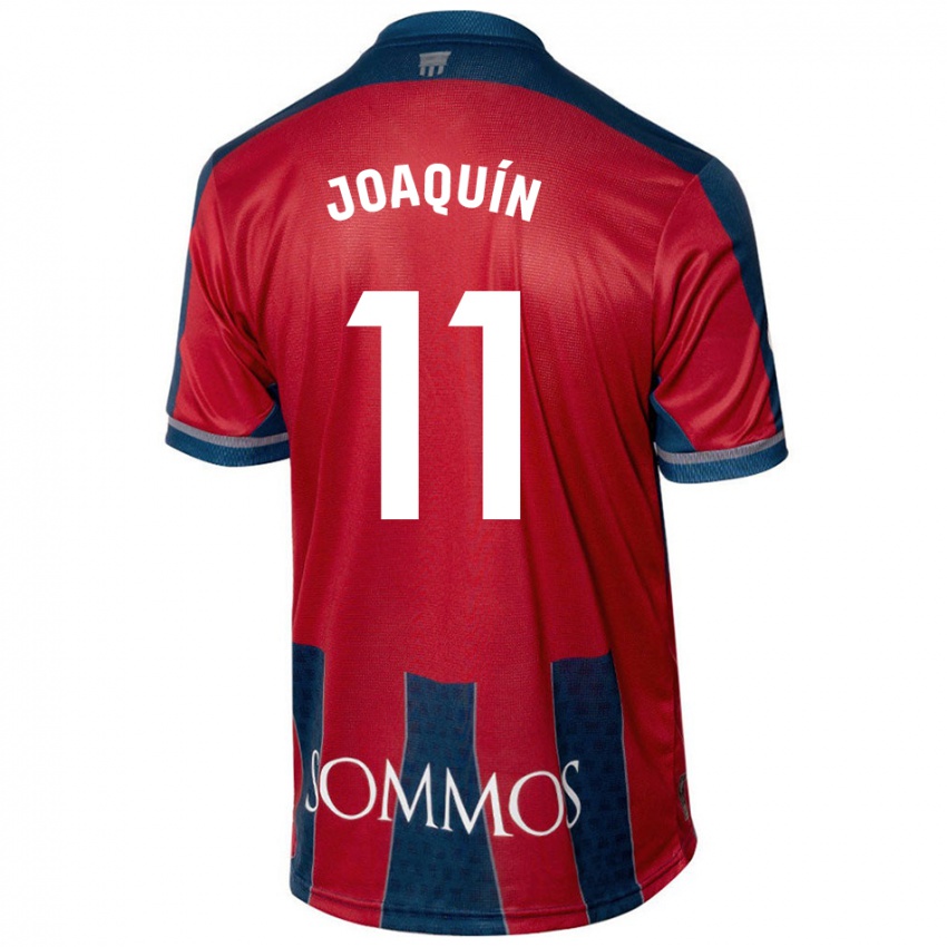 Homem Camisola Joaquin Munoz #11 Azul Vermelho Principal 2024/25 Camisa