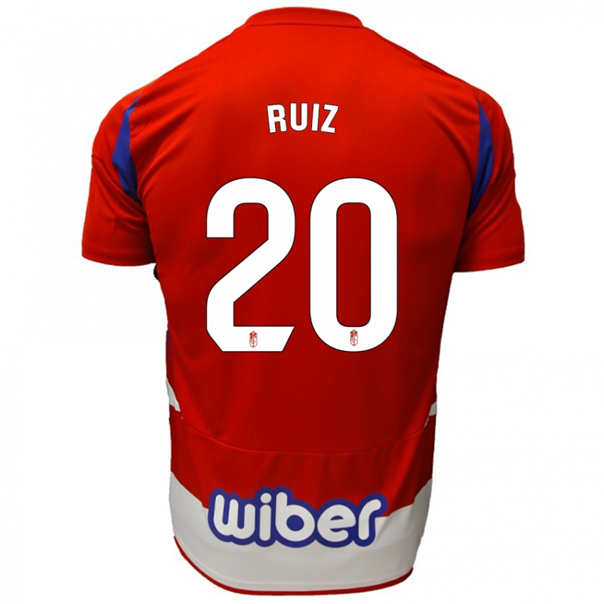 Homem Camisola Sergio Ruiz #20 Azul Vermelho Branco Principal 2024/25 Camisa