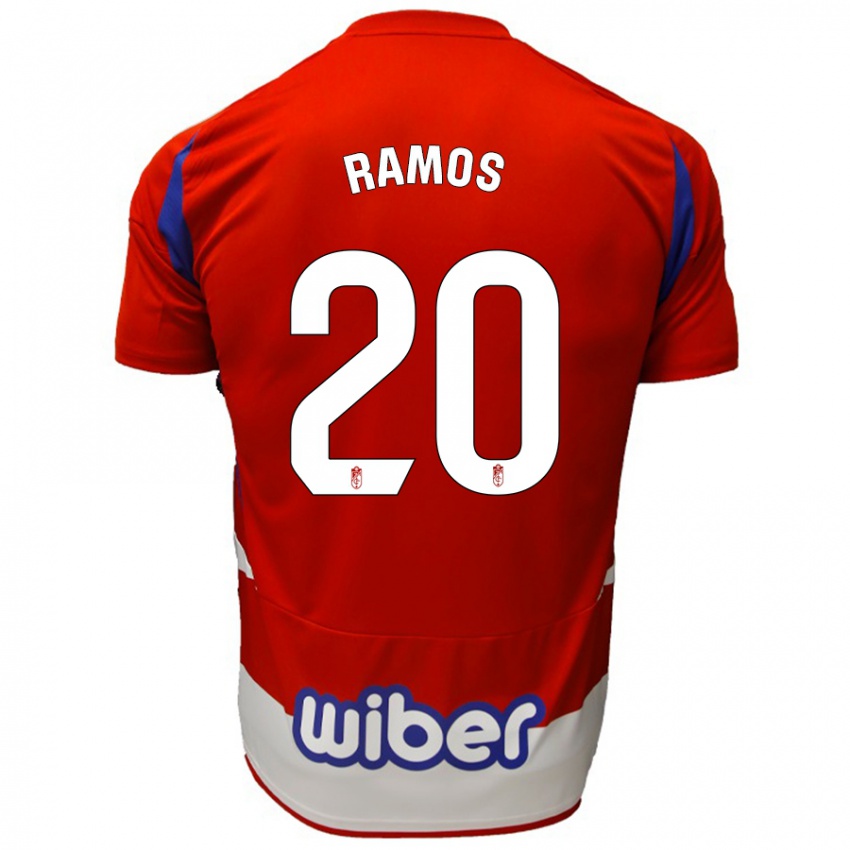 Homem Camisola Lucía Ramos #20 Azul Vermelho Branco Principal 2024/25 Camisa