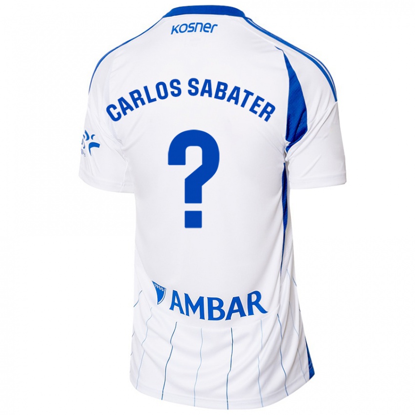 Homem Camisola Juan Carlos Sabater #0 Vermelho Branco Principal 2024/25 Camisa