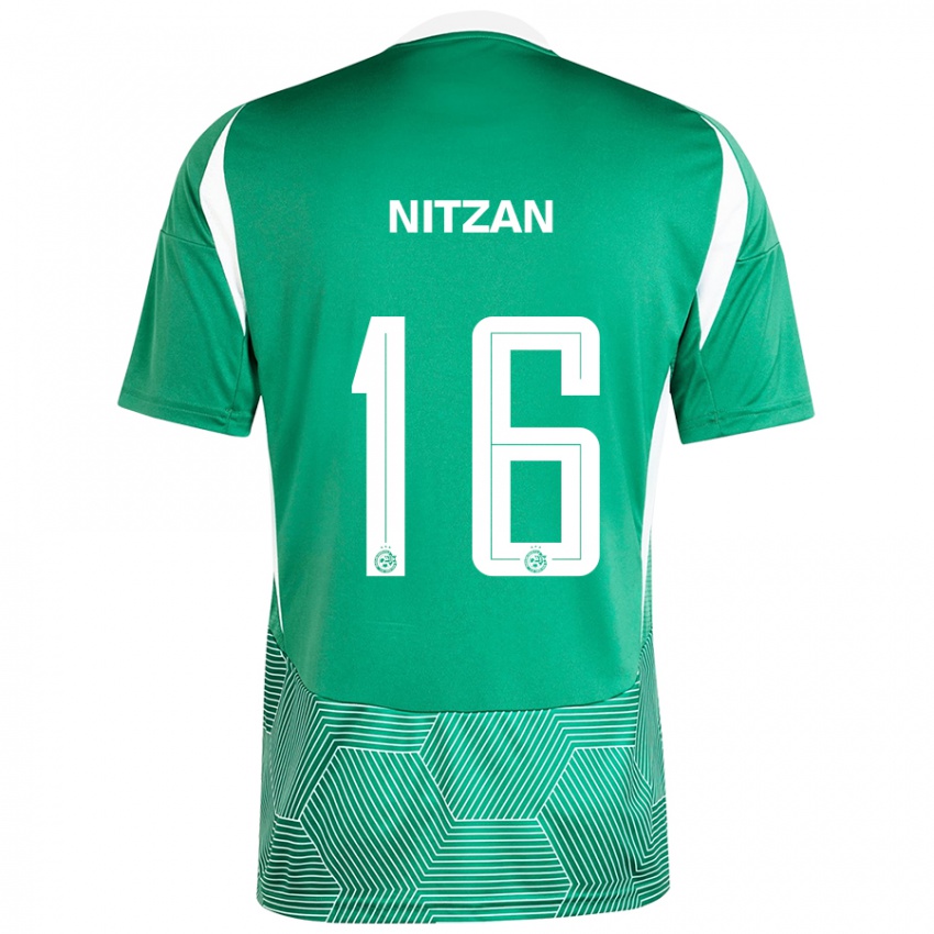 Homem Camisola Itamar Nitzan #16 Branco Verde Principal 2024/25 Camisa