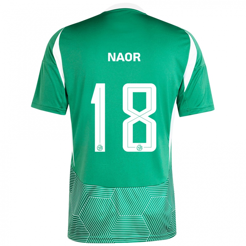 Homem Camisola Goni Naor #18 Branco Verde Principal 2024/25 Camisa