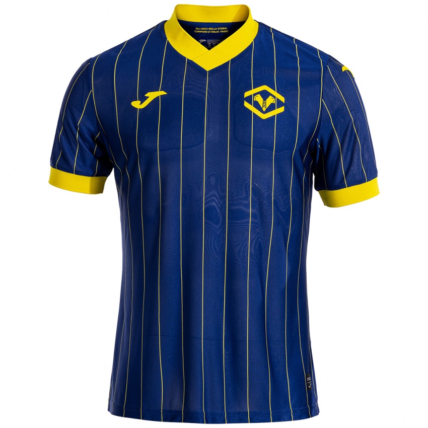 Homem Camisola Veronica Pasini #17 Azul Amarelo Principal 2024/25 Camisa