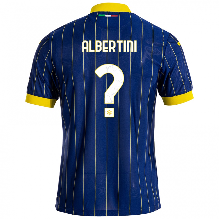 Homem Camisola Francesco Albertini #0 Azul Amarelo Principal 2024/25 Camisa