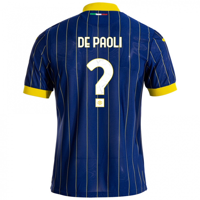 Homem Camisola Mirko De Paoli #0 Azul Amarelo Principal 2024/25 Camisa