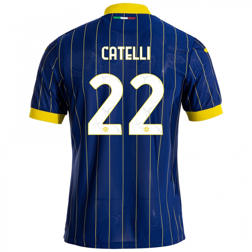 Homem Camisola Anna Catelli #22 Azul Amarelo Principal 2024/25 Camisa