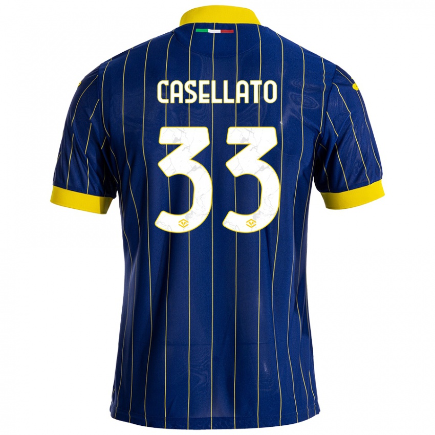 Homem Camisola Elisa Casellato #33 Azul Amarelo Principal 2024/25 Camisa