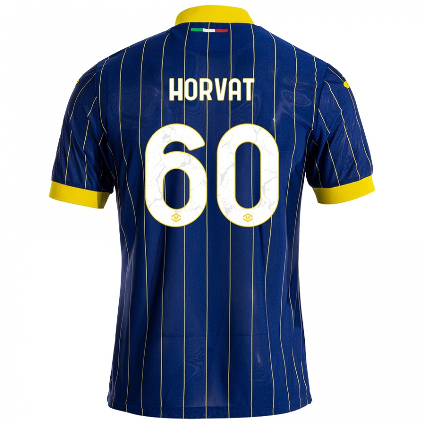 Homem Camisola Mihaela Horvat #60 Azul Amarelo Principal 2024/25 Camisa