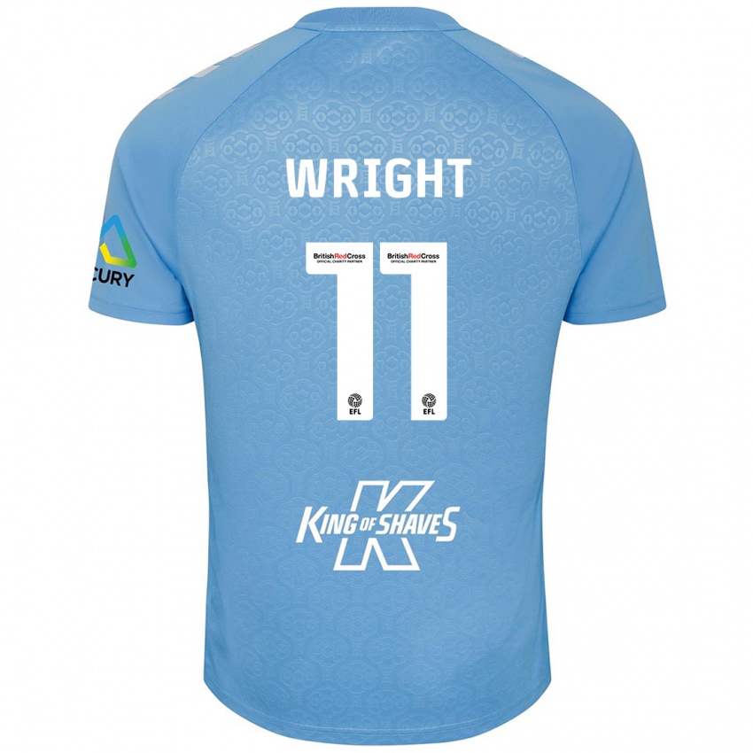 Homem Camisola Haji Wright #11 Azul Branco Principal 2024/25 Camisa