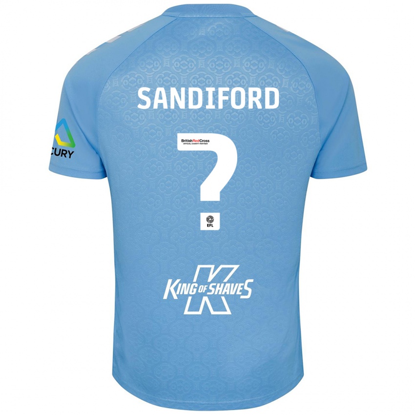 Homem Camisola Greg Sandiford #0 Azul Branco Principal 2024/25 Camisa