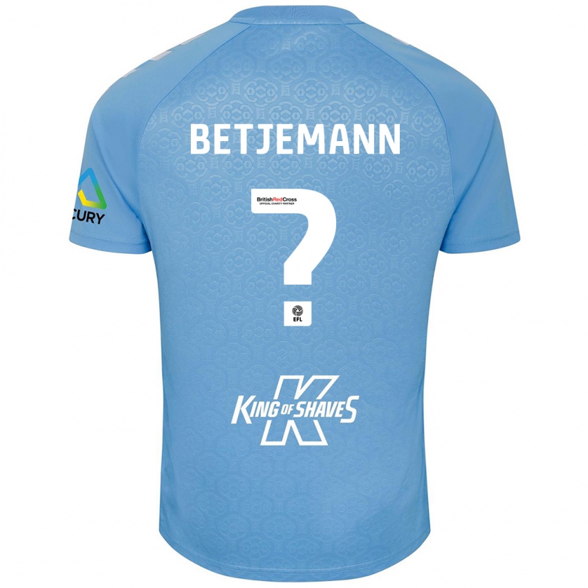 Homem Camisola Elliot Betjemann #0 Azul Branco Principal 2024/25 Camisa