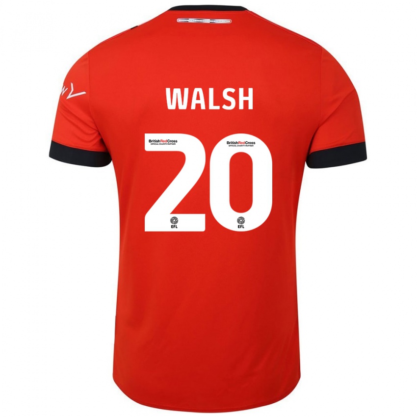 Homem Camisola Liam Walsh #20 Preto Laranja Principal 2024/25 Camisa