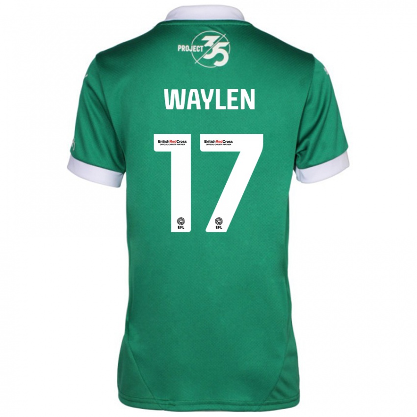 Homem Camisola Libby Waylen #17 Branco Verde Principal 2024/25 Camisa