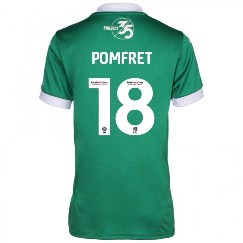 Homem Camisola Taya Pomfret #18 Branco Verde Principal 2024/25 Camisa