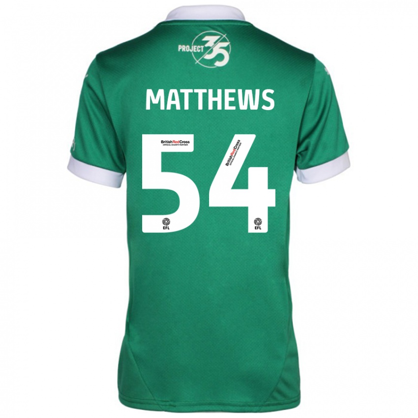 Homem Camisola Jack Matthews #54 Branco Verde Principal 2024/25 Camisa