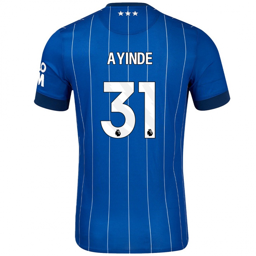 Homem Camisola Leon Ayinde #31 Azul Marinho Principal 2024/25 Camisa