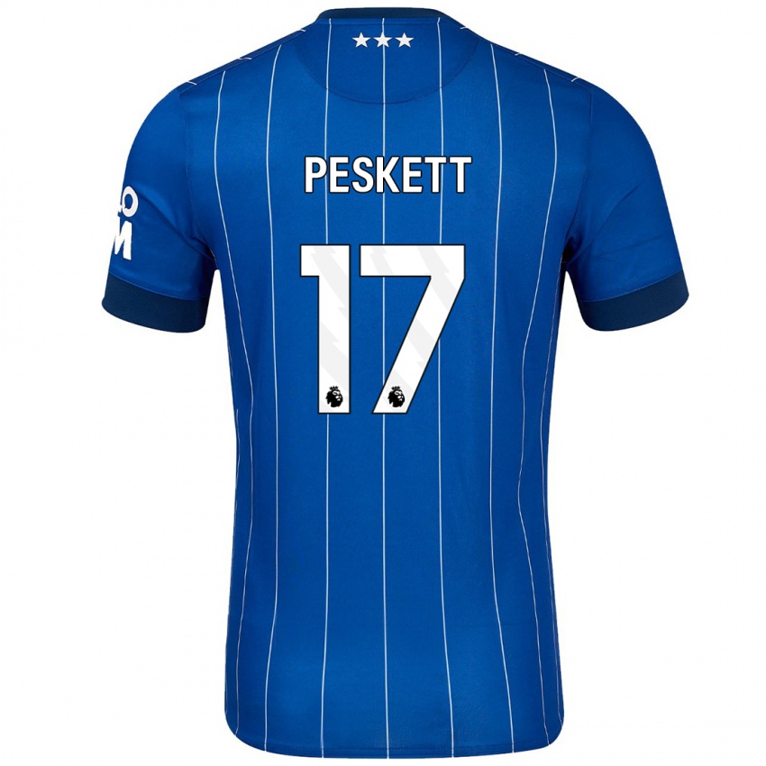 Homem Camisola Sophie Peskett #17 Azul Marinho Principal 2024/25 Camisa