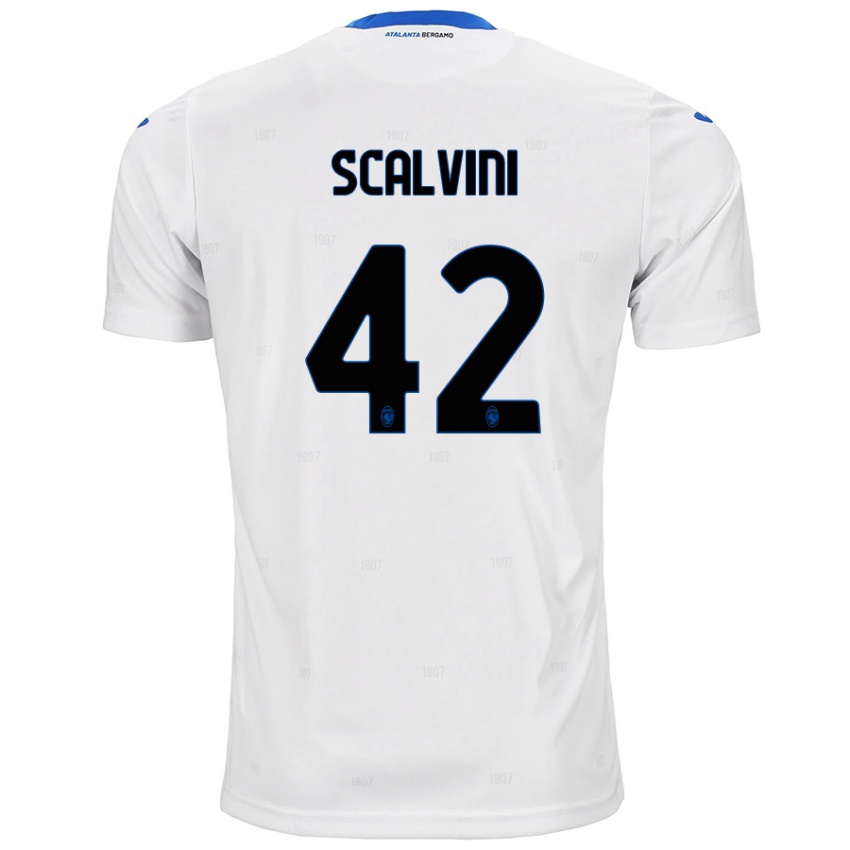 Homem Camisola Giorgio Scalvini #42 Branco Alternativa 2024/25 Camisa