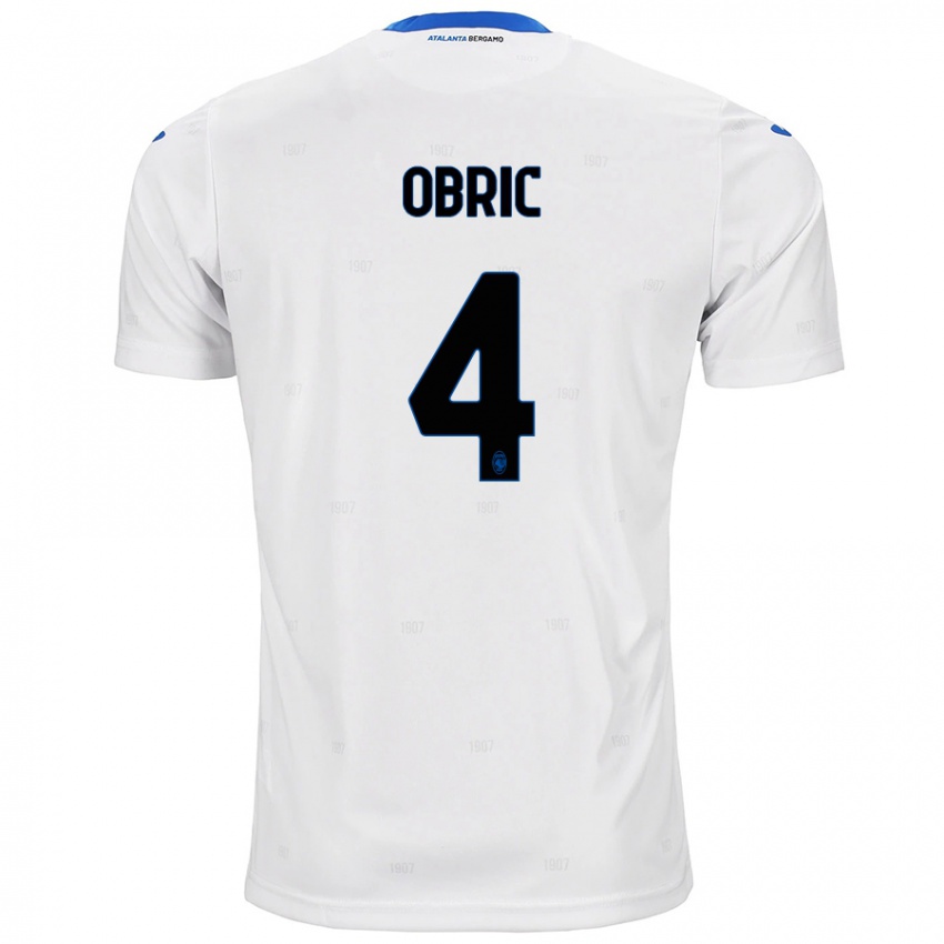 Homem Camisola Relja Obric #4 Branco Alternativa 2024/25 Camisa