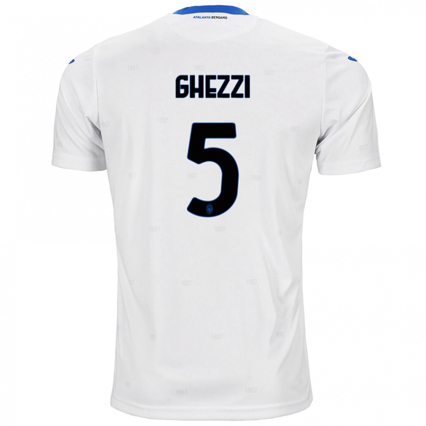 Homem Camisola Samuele Ghezzi #5 Branco Alternativa 2024/25 Camisa